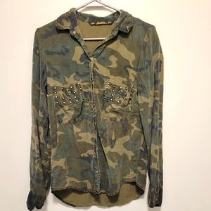 Zara camo button down